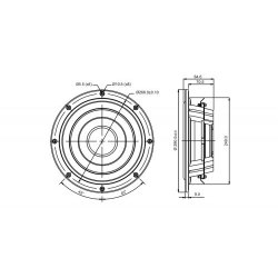 SW26DBAC76-4  10" subwoofer, alu cone,neodymium