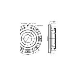 SW26DBAC76-8  10" subwoofer, alu cone,neodymium