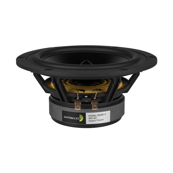 Dayton Audio RS180-4 7" Reference Woofer 4 Ohm. Black alu. cone