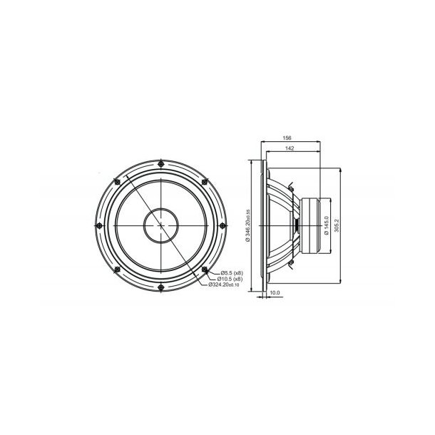 SB34NRX75-16ohm 12" woofer, 75mm VC