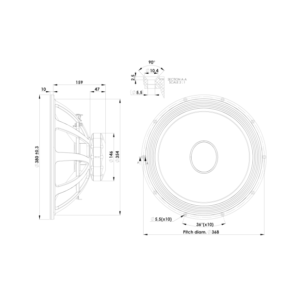 ScanSpeak Ellipticor 38WE/8582T00 Woofer