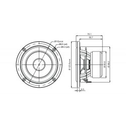 SB12CACS25-4 4" mid/woofer, 25mm VC