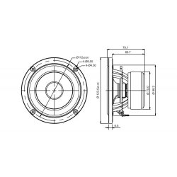 SB12NRX25-4, 4" woofer 25m VC rubber surround