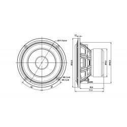 SB12PFCR25-4ohm  4" midwoofer, 25mm VC