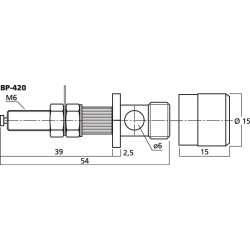 Hjttalerterminal guld par