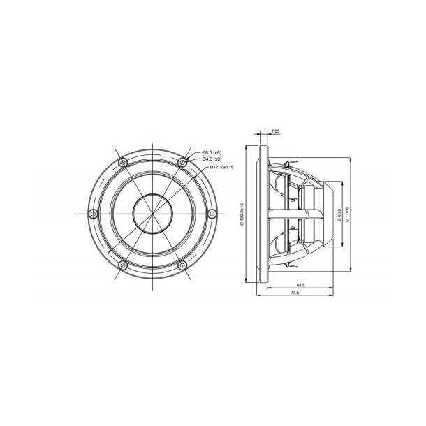 Satori 5"MR13PNW-4 midrange, white cone