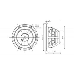 Satori 5" MR13PNW-8 midrange, white cone