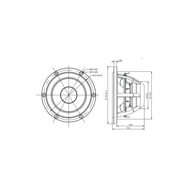 Satori 5" MR13PNW-8 midrange, white cone