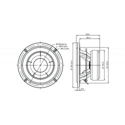 SB15CAC30-8 5" mid/woofer, 30mm VC