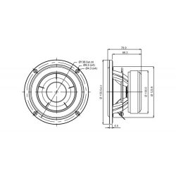 SB15NBAC30-4, 5" mid/woofer, 30mm VC black cone