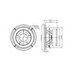 SB15NBAC30-8, 5" mid/woofer, 30mm VC black cone