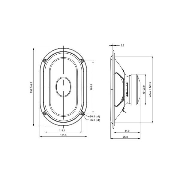 SB15SFCR39-4 mid/woofer