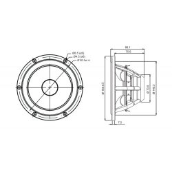 Satori 6,5" MR16PNW-8 midrange, white cone