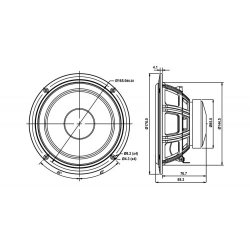 SB16PFCR25-8ohm  6" midwoofer, 25mm VC