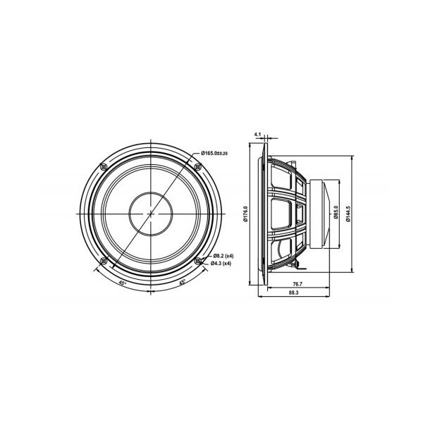 SB16PFCR25-8ohm  6" midwoofer, 25mm VC