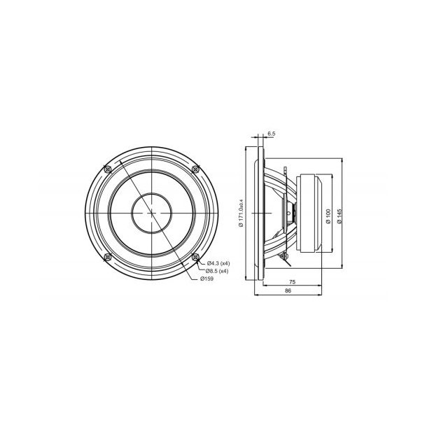 SB17CRC35-4, 6" mid/woofer, 35mm VC