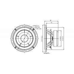 SB17NBAC35-4, 6" mid/woofer, 35mm VC black cone