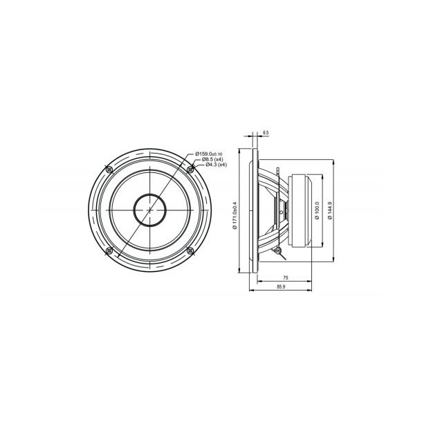 SB17NRX2C35-4, 6&#148; Upgraded NRX, paper cone 35mm VC