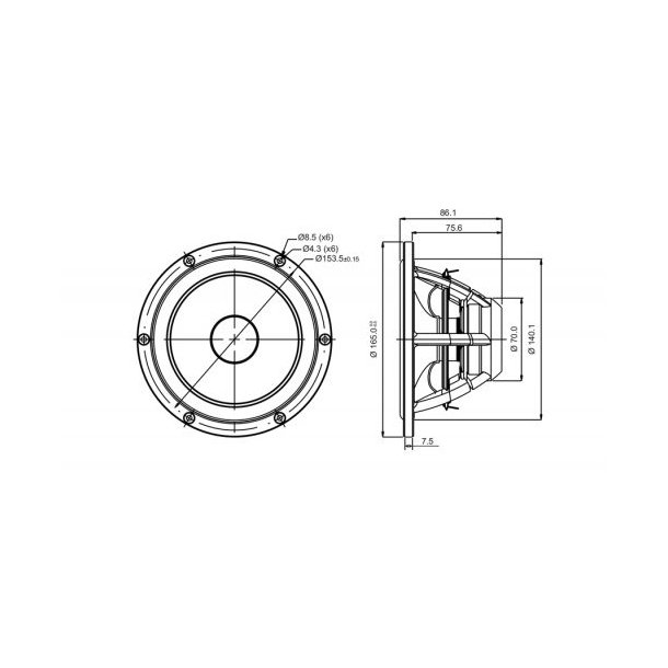 Satori 6,5"  MW16P-8 midwoofer