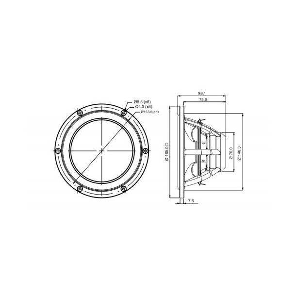 Satori 6,5"  MW16TX-8 midwoofer