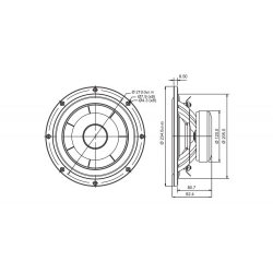SB23CACS45-4 8" mid/woofer 45mm vc