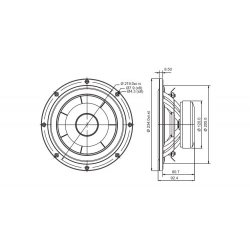 SB23CACS45-8 8" mid/woofer 45mm vc