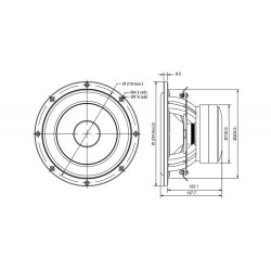 SB23MFCL45-4ohm  8'' midwoofer, long stroke