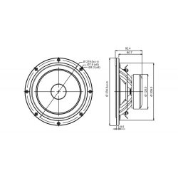 SB23NRXS45-8, 8" mid/woofer 45mm vc
