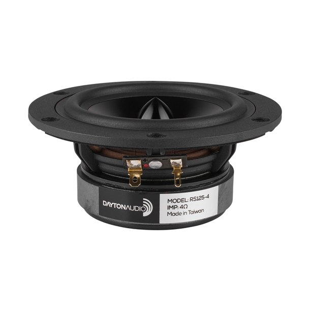 Dayton Audio RS125-4 5" Reference Woofer 4 Ohm. Black alu. cone