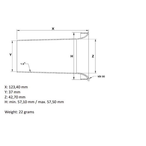 Port � 4.30 konisk BR-42HP