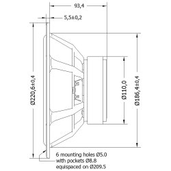 Seas E0077-08 W22NX001 - Excel woofer pair