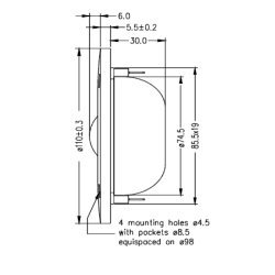 Seas E0055-06 - T35C002 - Excel midrange tweeter