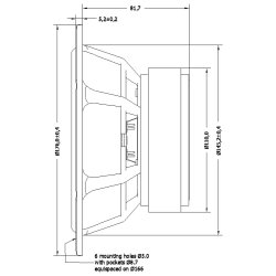 Seas E0096-08 W18NX003 - Excel woofer 