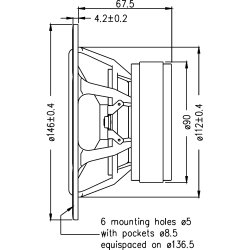 Seas H1216-08 - CA15RLY - Prestige woofer