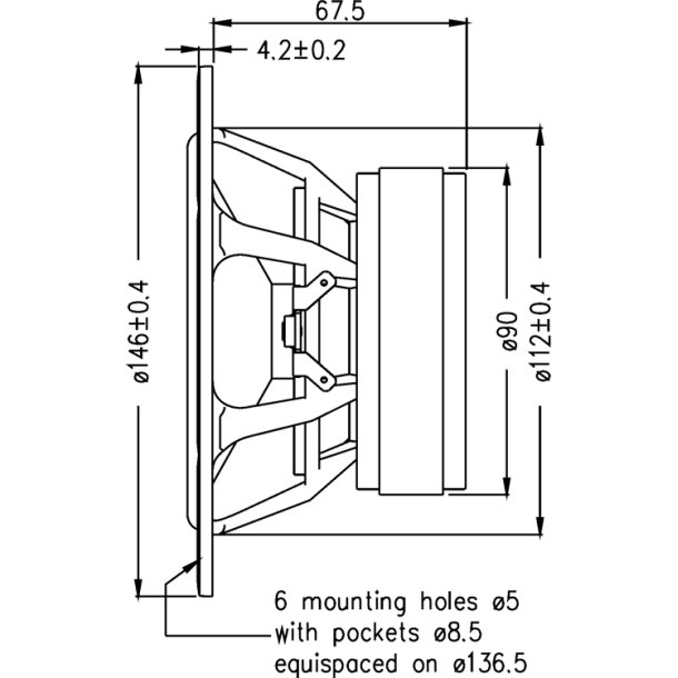 Seas H1216-08 - CA15RLY - Prestige woofer