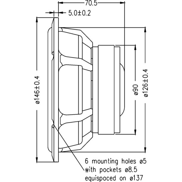 Seas H1480-08 - L16RN-SL - Prestige woofer