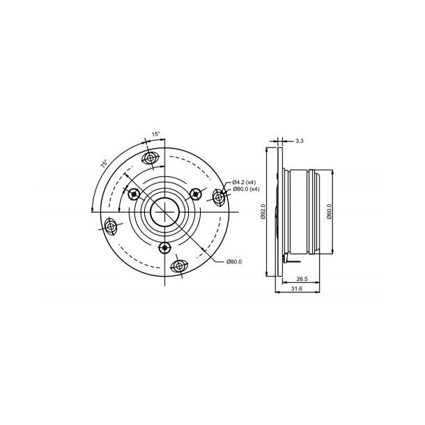 SB21SDC-C000-4ohm tweeter