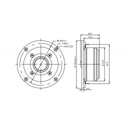 SB26STAC-C000-4ohm, soft dome, alu face