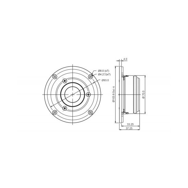 SB29RDAC-C000-4, 29mm ring dome chmbr, Alu Fc
