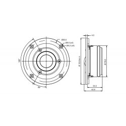 SB29SDAC-C000-4ohm, 29mm Large Surround Dome