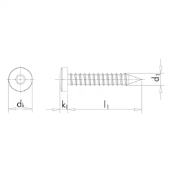 Skruer Sort WN-111  3.5 x 19 mm Eksklusiv ny forbedret styrke med Torx k�rv