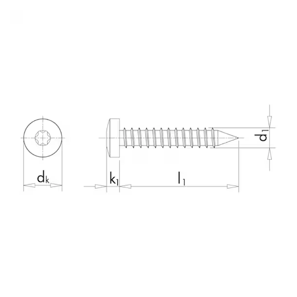 Skruer Sort WN-111  3.5 x 19 mm Eksklusiv ny forbedret styrke med Torx k�rv