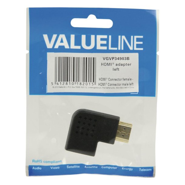 HDMI-vinkel 90 gr.