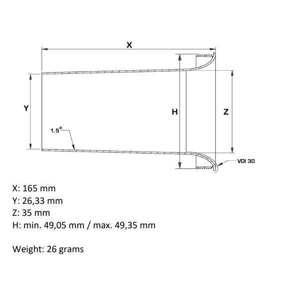 Port � 3.50 konisk BR-30HP