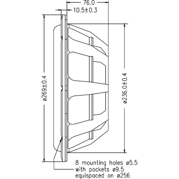 Seas D1003 - SL26R - passive radiator