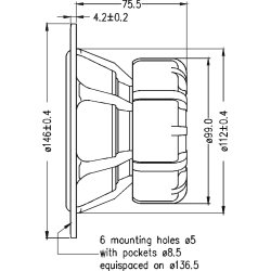 Seas E0015-08S - W15CY001 - Excel woofer