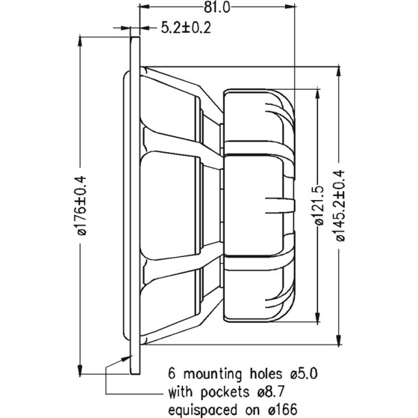 Seas E0017-08S - W18EX001 - Excel woofer