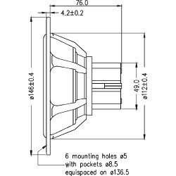 Seas E0037-08S - W15CH001 - Excel woofer