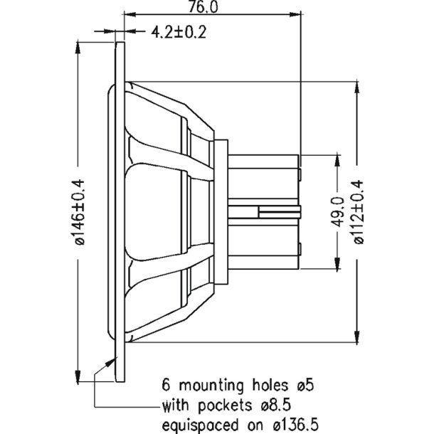 Seas E0037-08S - W15CH001 - Excel woofer