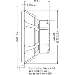 Seas E0046-08S - W26FX002 - Excel woofer